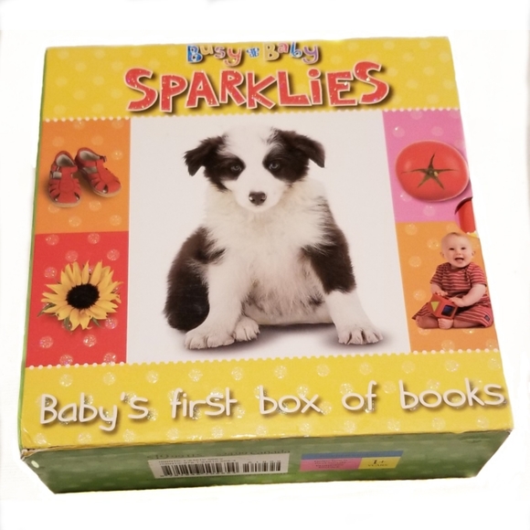 Busy Baby sparkles 4 volume book set baby's first box of books - Picture 1 of 6